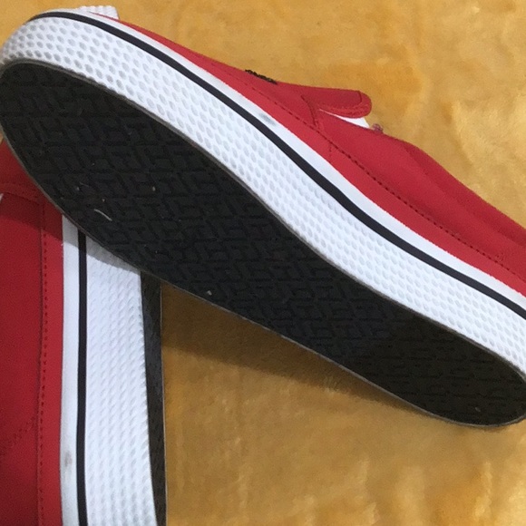 EUC. TOMMY HILFIGER Sequined Canvas Slip On Flat Sneaker Red - Picture 9 of 9